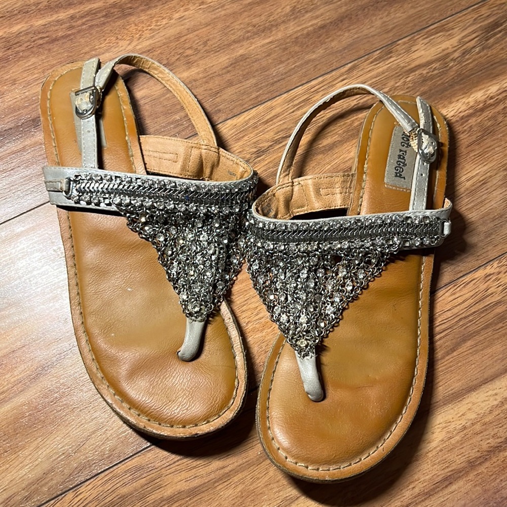 Silver gem sandals by Not Rated